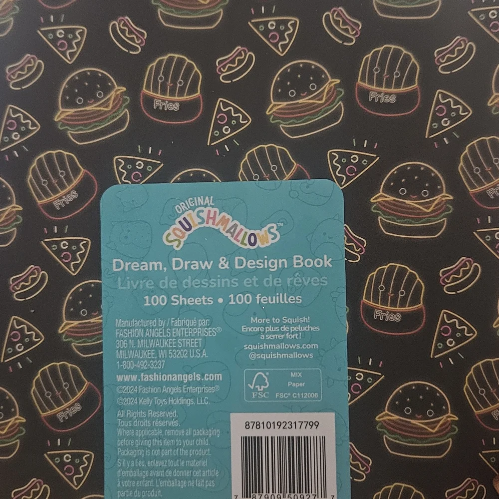NEW Suns out buns out burger 🍔 Squishmallow kids notebook activity spiral